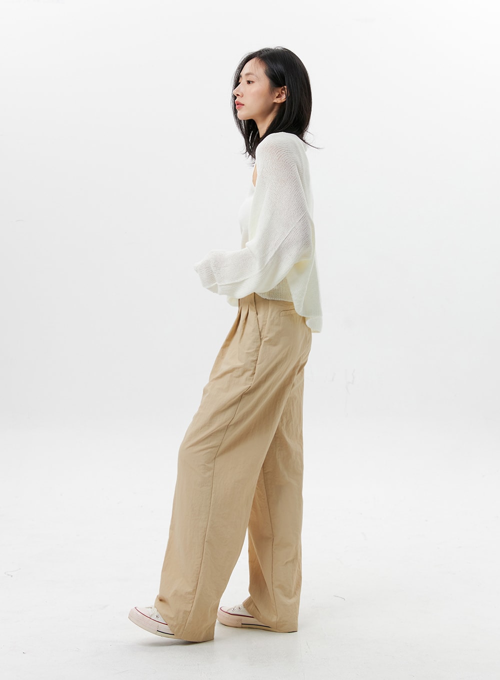 Pintuck Wide-Fit Pants OG318