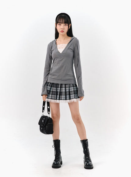 checkered-pleated-mini-skirt-is321