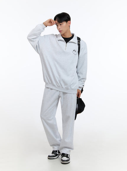 mens-banded-cotton-solid-sweatpants-white-is412