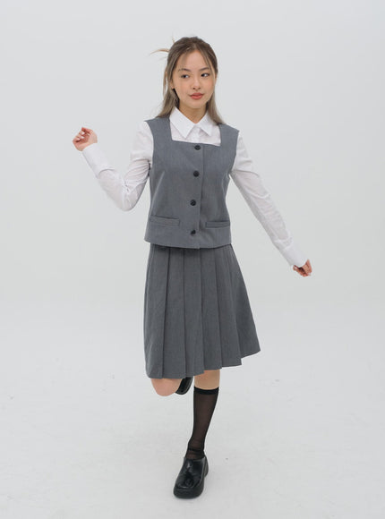 Pleated Midi Skirt CG08