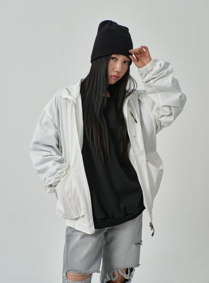 Oversized Zip-Up Jacket IF316