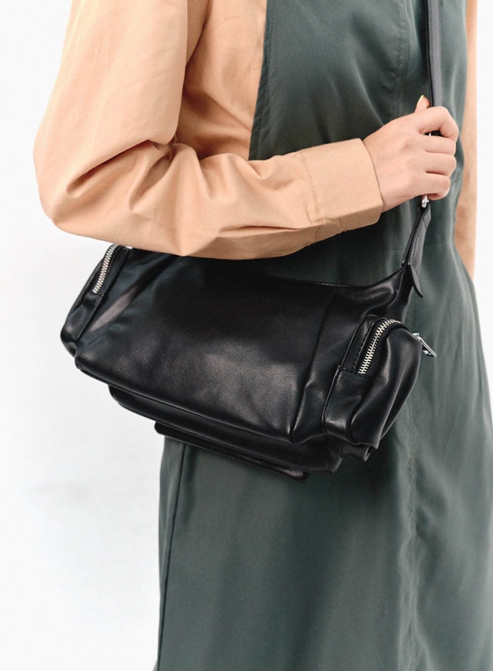 Multi pocket sale shoulder bag