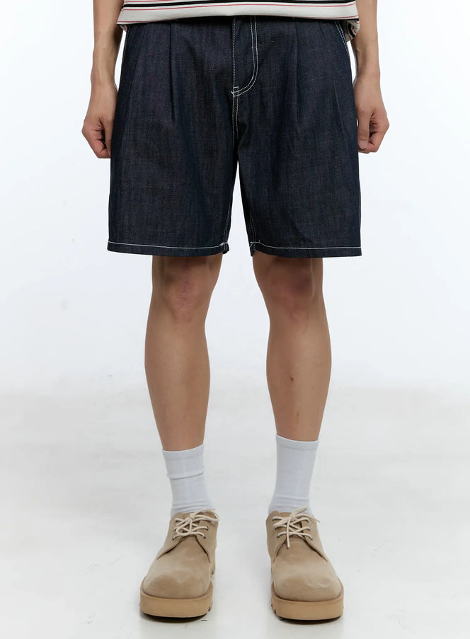 mens-pleated-denim-jorts-il517
