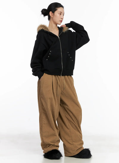 textured-fleece-baggy-pants-cd505