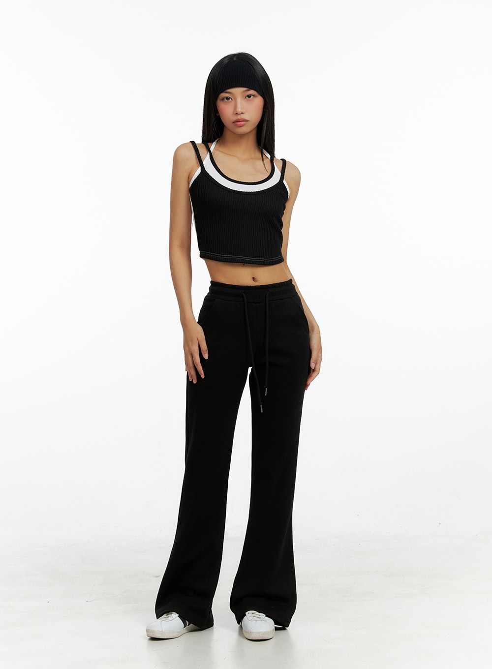 slim-banded-bootcut-pants-il419