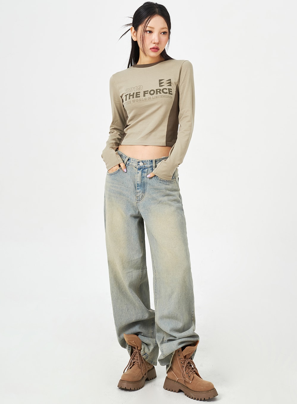 Light Blue Baggy Jeans CM323 - Main Image