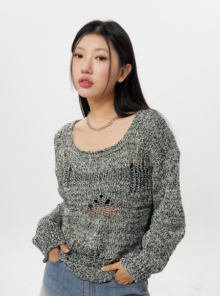 Ripped Sweater IY312