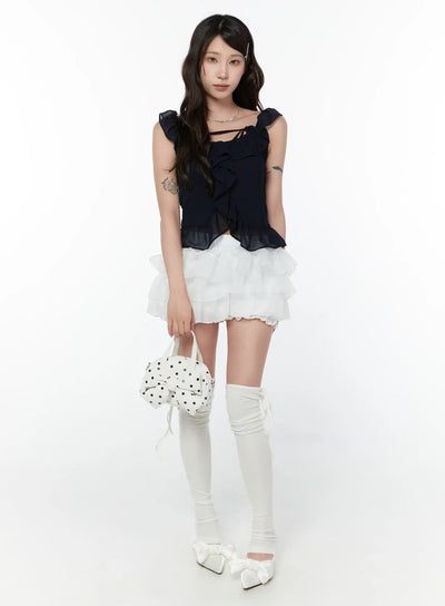 lace-tiered-mini-skirt-cy515