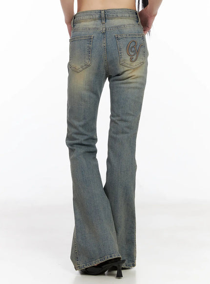 samira-embroidered-flare-jeans-cf518 / Light blue