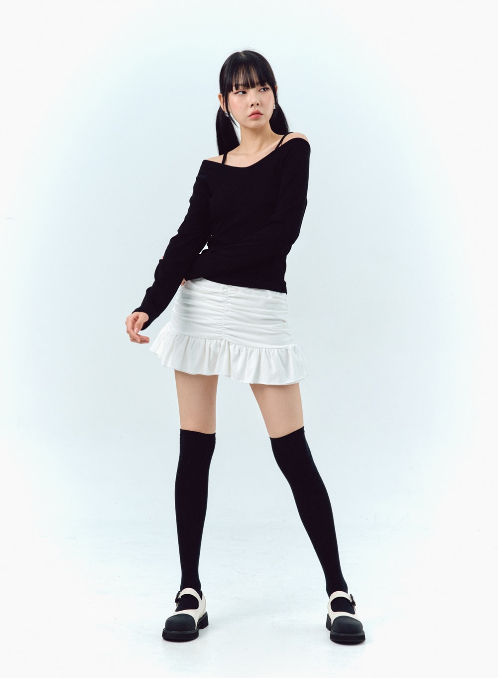 Ruched Frill Mini Skirt IG304