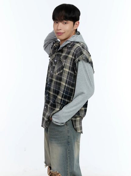 mens-distressed-plaid-shirt-vest-il517