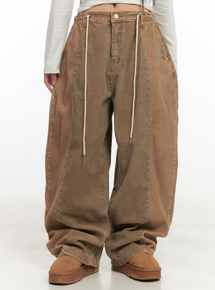 oversized-corduroy-trousers-cd404 / Beige