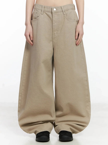 wide-leg-trousers-f516 / Beige
