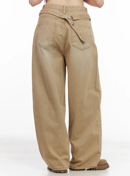 retro-washed-wide-leg-pants-cm513 / Beige
