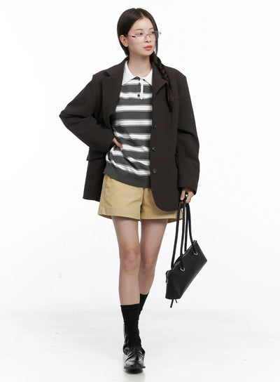 corduroy-shorts-co503 / Beige