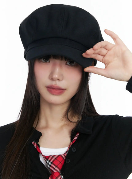 timeless-cotton-beret-irish-cap-if505 / Black