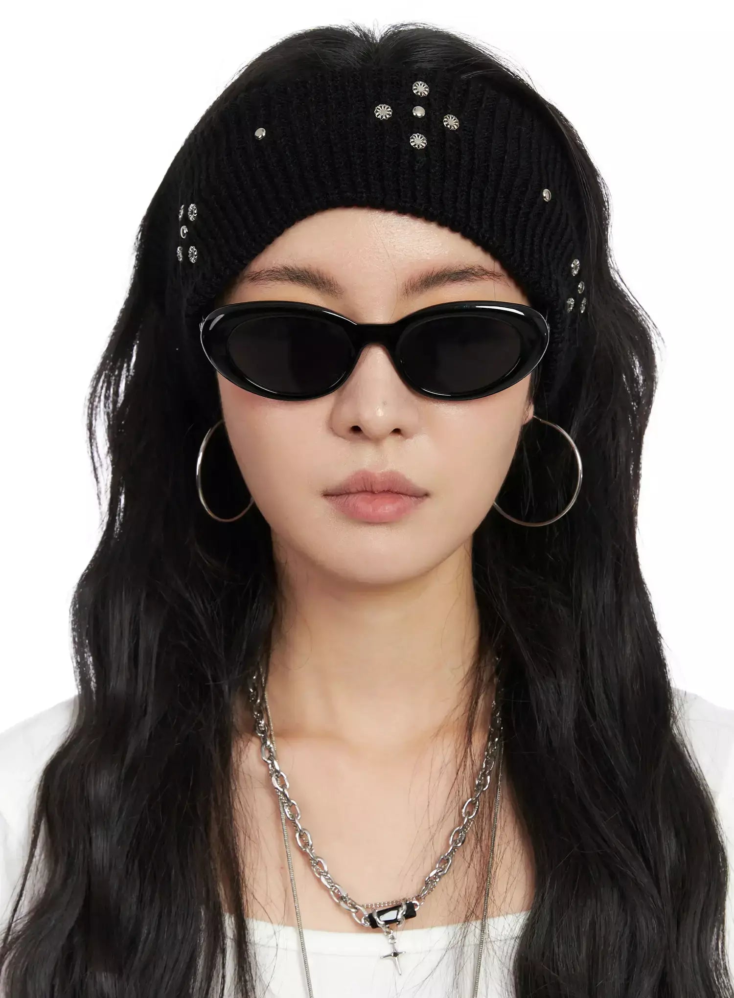 crisscross-rhinestones-headband-in528 / Black