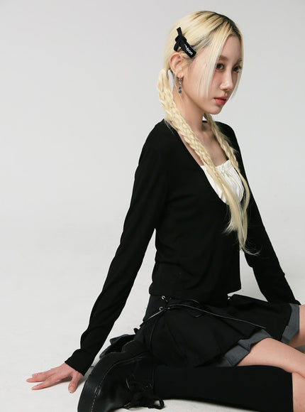 lettering-ribbon-hairpin-ij419 / Black