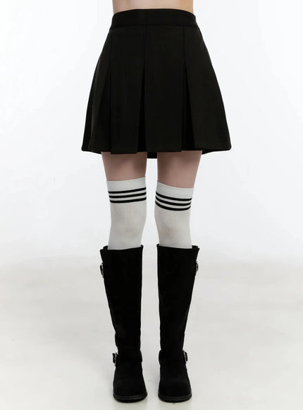 classic-pleated-mini-skirt-id526 / Black