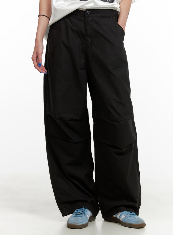 casual-wide-leg-pants-cy431 / Black
