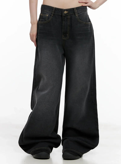 iu-vintage-black-baggy-jeans-il528 / Black