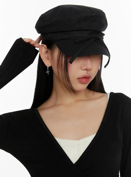 chic-bow-detail-cap-id525 / Black
