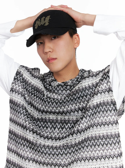 mens-ny-distressed-cap-ig529 / Black