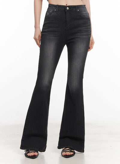 lior-slim-fit-bootcut-jeans-iy516 / Black