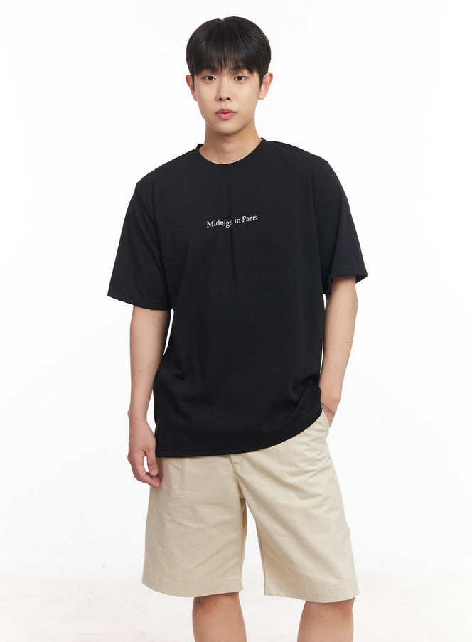 mens-small-graphic-print-t-shirt-ia529 / Black