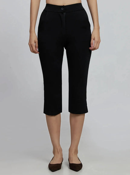 slim-fit-capri-pants-im520 / Black