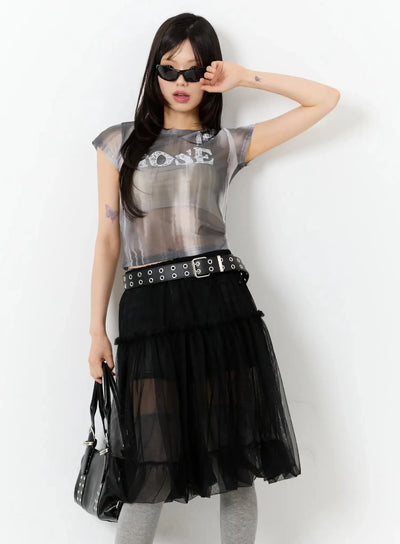 sheer-graphic-tee-iu525 / Black
