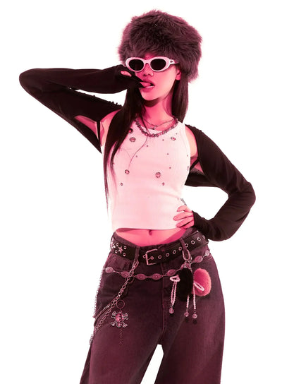 slim-fit-cropped-bolero-is525 / Black