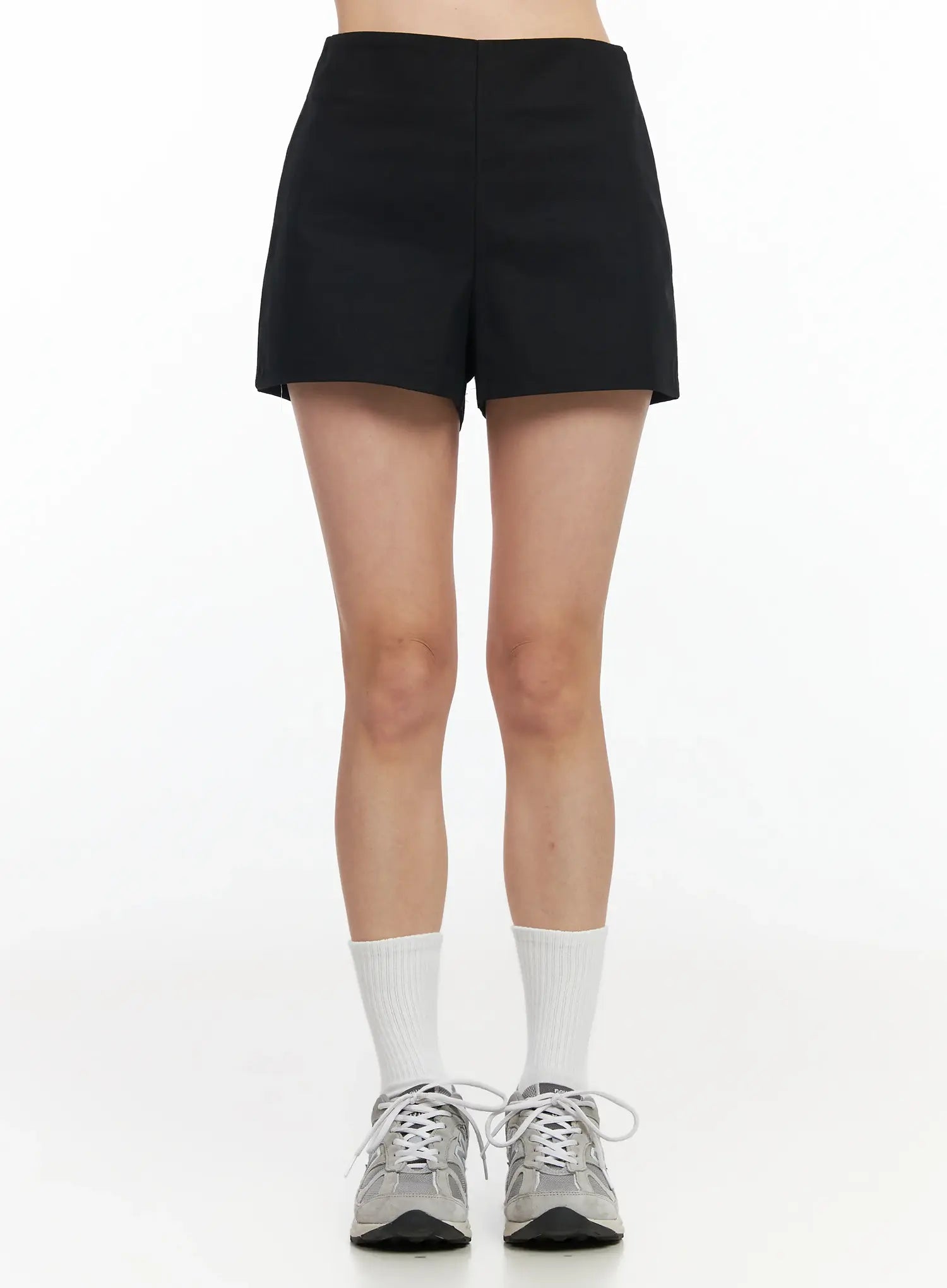high-rise-cotton-shorts-im524 / Black