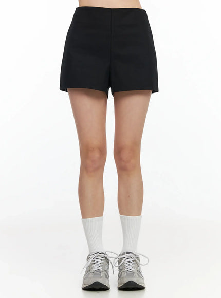high-rise-cotton-shorts-im524 / Black
