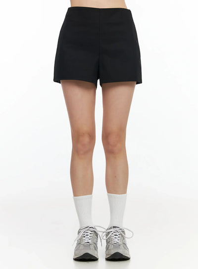 high-rise-cotton-shorts-im524 / Black