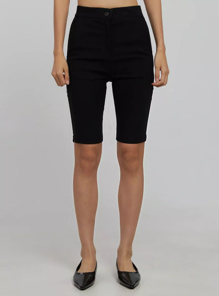 high-waist-fleece-leggings-ij509 / Black