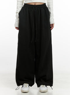 wide-fit-cotton-sweatpants-cn415 / Black