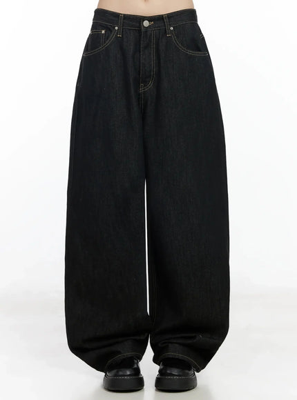 liliana-no-fade-wide-leg-jeans-im506 / Black