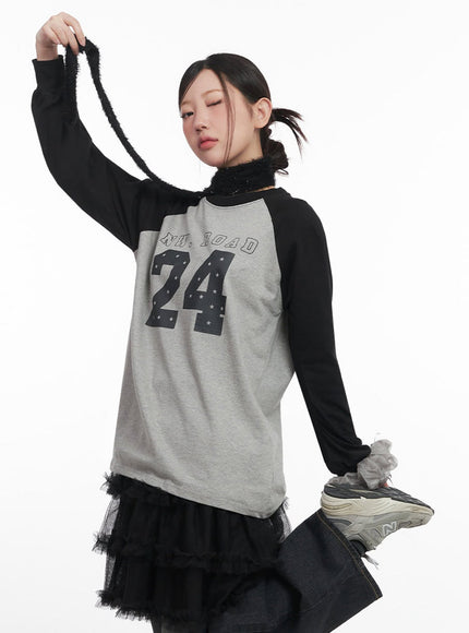 24-graphic-long-sleeve-t-shirt-im528 / Black