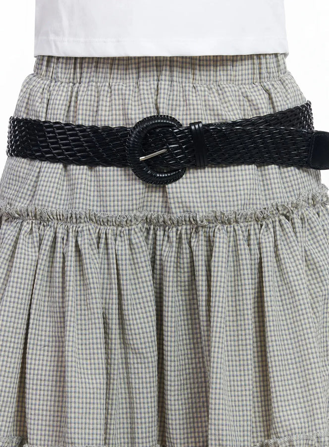 woven-wide-belt-ia523 / Black