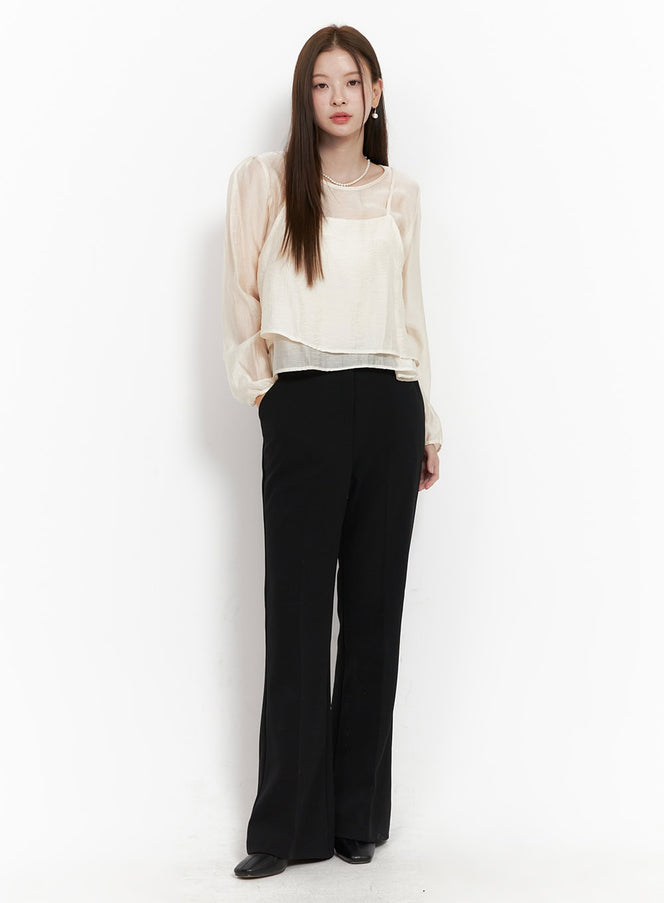 classic-chic-tailored-pants-od417 / Black