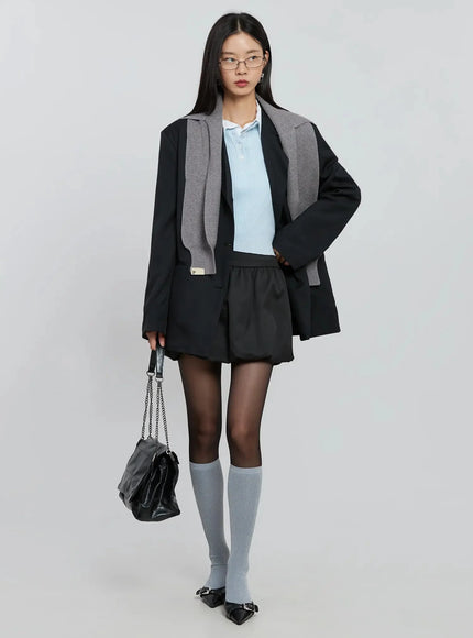 casual-oversized-blazer-io530 / Black