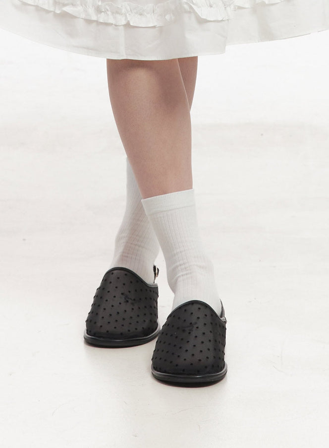 see-through-polkadot-sandals-iy509 / Black