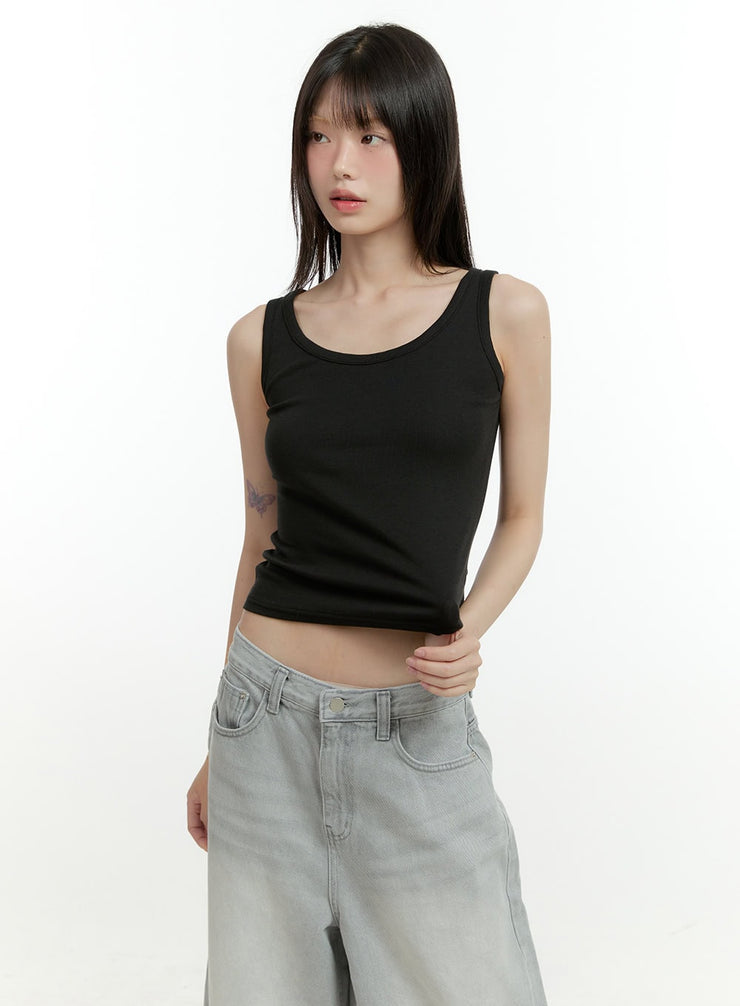 solid-tank-top-cg402 / Black