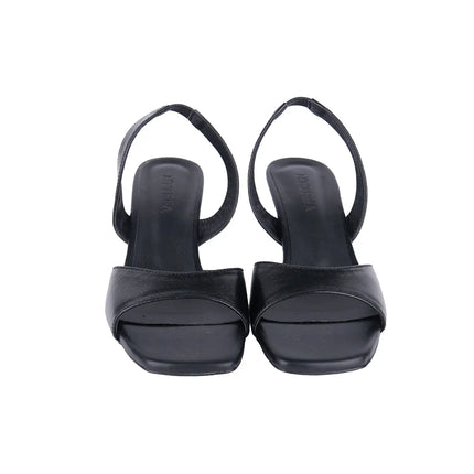 faux-leather-slingback-heels-is516 / Black