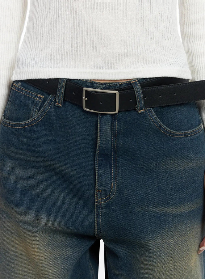 classic-black-square-belt-if502 / Black