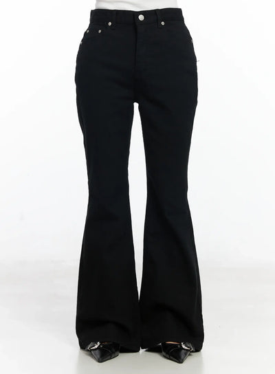 ellis-high-waist-bootcut-jeans-ij529 / Black