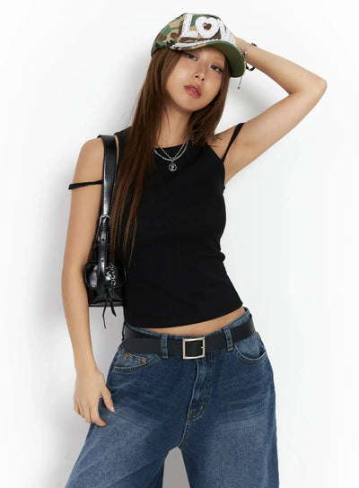 double-strap-tank-top-in528 / Black