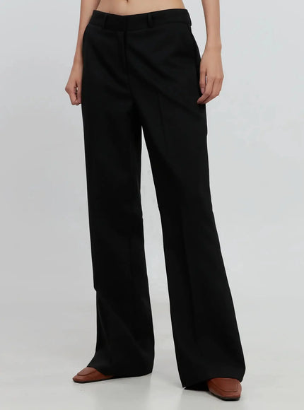 classic-flared-slacks-is516 / Black