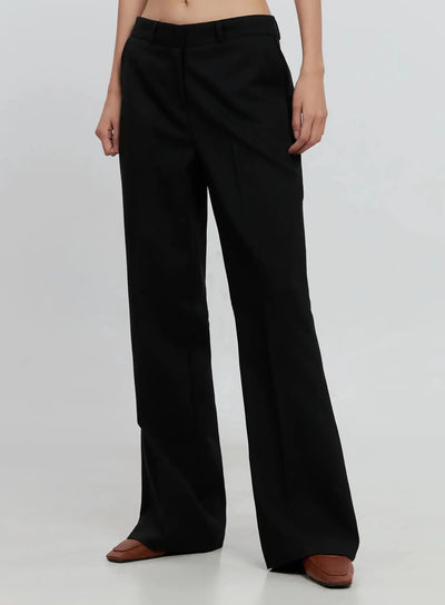 classic-flared-slacks-is516 / Black